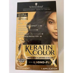 New Schwarzkopf Keratin Color Anti-Age Hair Color Permanent #1.0 Jet Black‎
